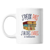 Mug Restauration de livres j'peux pas Blanc - Planetee