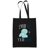 Sac Tote Bag Pollen Je peux pas Noir - Planetee