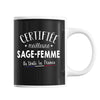 Mug Femme Sage-Femme Meilleure de France | Tasse Noire métier - Planetee