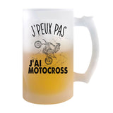 Chope de bière Motocross j'peux pas - Planetee