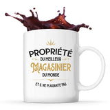 Mug blanc Propriété du Meilleur Magasinier - Planetee
