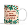 Tasse Noël Cuisinière femme Beige - Planetee