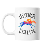 Mug Courses hippiques c'est la vie Chevaux - Planetee