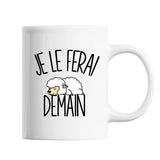 Mug Mouton Je le ferai demain - Planetee