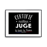 Affiche Juge Homme Meilleur de France Métier - Planetee