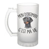 Chope de bière Doberman c'est la vie Chien - Planetee