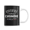 Mug Femme Cuisinière Meilleure de France | Tasse Noire métier - Planetee