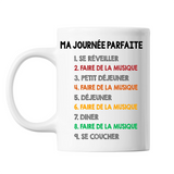Mug blanc Faire de la Musique Journée Parfaite - Planetee