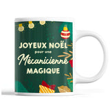 Tasse Noël Mécanicienne femme Vert - Planetee