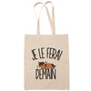 Sac Tote Bag cheval poney je le ferai demain beige - Planetee