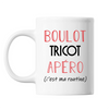 Mug Tricot C'est ma Routine Blanc - Planetee