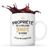 Mug blanc Propriété de la Meilleure Juriste - Planetee