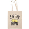 Sac Tote Bag labrador je le ferai demain beige - Planetee