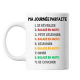 Mug blanc Balade en Moto Journée Parfaite - Planetee