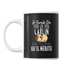 Mug Carlin Je travaille dur - Planetee