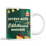 Tasse Noël Bibliothécaire homme Vert - Planetee