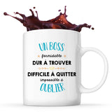 Mug Formidable Boss Cadeau Travail blanc - Planetee