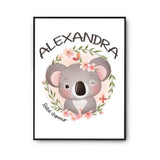 Affiche Alexandra Bébé d'amour Koala - Planetee