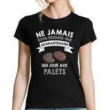 T-shirt femme palets quarantenaire - Planetee