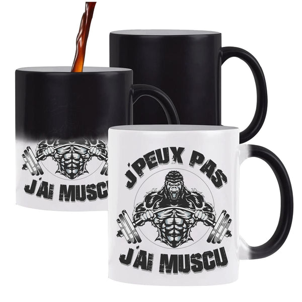 Mug Magique J'peux pas Muscu Gorille - Planetee