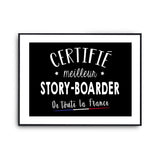 Affiche Story boarder Homme Meilleur de France Métier - Planetee