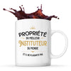 Mug blanc Propriété du Meilleur Instituteur - Planetee
