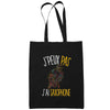 Sac Tote Bag Saxophone Je peux pas Noir - Planetee