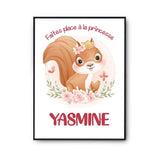 Affiche Yasmine Princesse Écureuil - Planetee