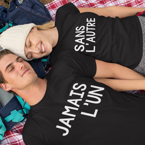 T-shirt couple Jamais l'un sans l'autre - Planetee