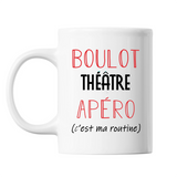 Mug Théâtre C'est ma Routine Blanc - Planetee