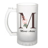 Chope de bière Marie-Antoinette Lettre Fleur - Planetee