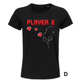 T-shirt couple Player 1 - Player 2 - Planetee