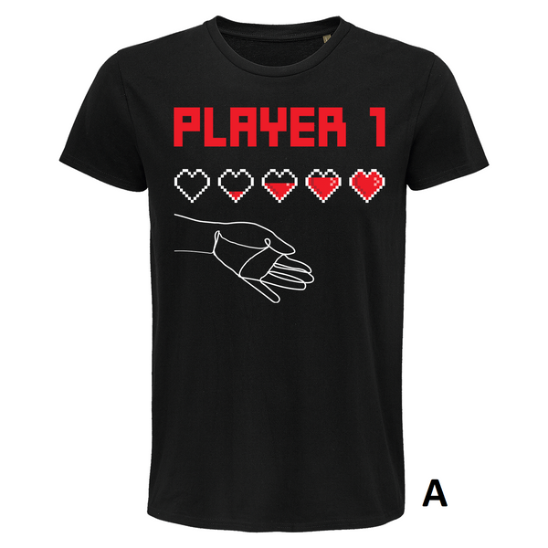 T-shirt couple Player 1 - Player 2 - Planetee