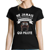 T-shirt femme pilote quarantenaire - Planetee