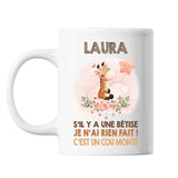 Mug Laura Cou Monté Girafe - Planetee