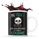 Mug noir Pas Touche Panda Cousine - Planetee
