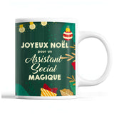 Tasse Noël Assistant Social homme Vert - Planetee