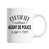 Mug Femme Agent de Police Meilleure de France | Tasse Blanc métier - Planetee