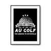 Affiche Golf Légende Golfeur et Golfeuse - Planetee