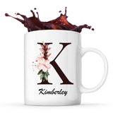 Mug Blanc Kimberley Lettre Fleur - Planetee