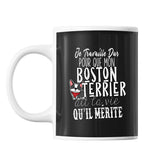 Mug Boston Je travaille dur - Planetee