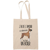 Sac Tote Bag boxer amour beige - Planetee