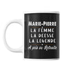 Mug prénom Marie-Pierre cadeau départ retraite - Planetee