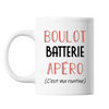 Mug Batterie C'est ma Routine Blanc - Planetee