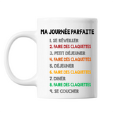 Mug blanc Claquettes Journée Parfaite - Planetee