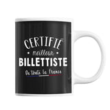 Mug Homme Billettiste Meilleur de France | Tasse Noire métier - Planetee