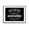 Affiche Assistante maternelle Femme Métier Meilleure de France - Planetee