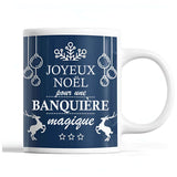 Tasse Noël Banquière femme Bleu - Planetee