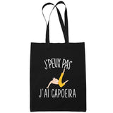 Sac Tote Bag Capoeira Je peux pas Noir - Planetee