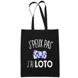 Sac Tote Bag Loto Je peux pas Noir - Planetee